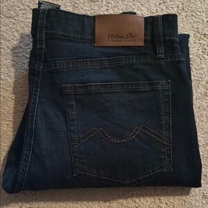 Urban Star Men's Dark Blue Relaxed Fit Jeans